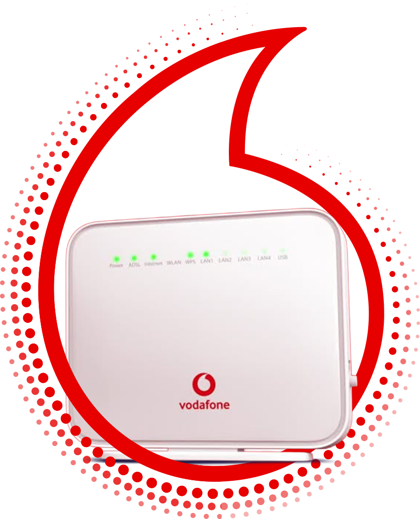 Vodafone Home Internet router promotion visual