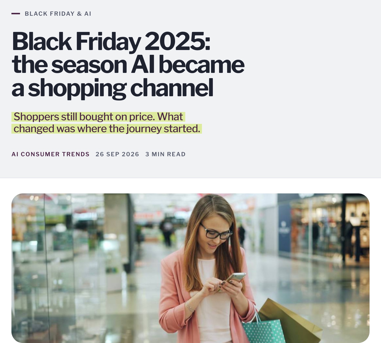 Black Friday 2025: the season AI became a shopping channel