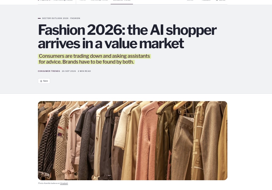 Fashion 2026: the AI shopper arrives in a value market